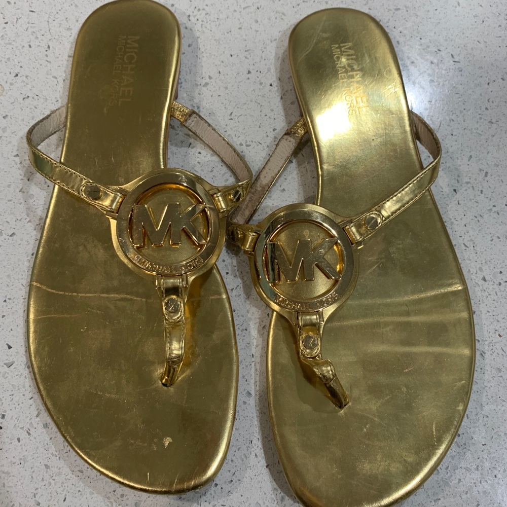 Michael Kors Gold Sandals sz 7